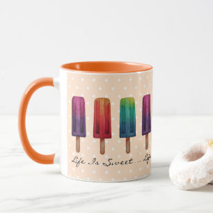Wasserfarbe Niedlich Popsice Eis Cremes Tasse