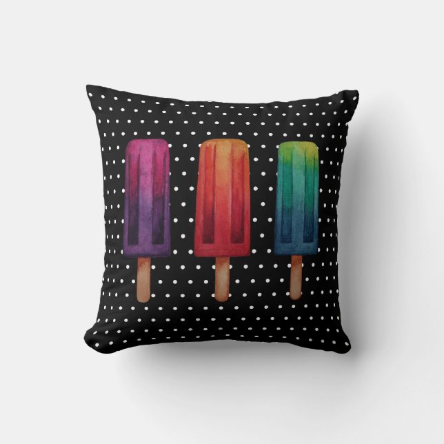Wasserfarbe Niedlich Popsim Eis Cremes Kissen (Vorderseite)