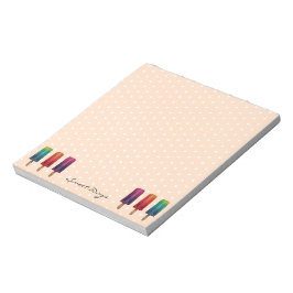 Wasserfarbe Niedlich Popsim Eis Cremes Notizblock