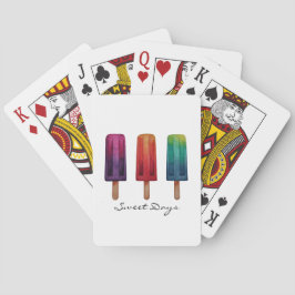 Wasserfarbe Niedlich Popsim Eis Cremes Spielkarten