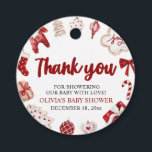 Wasserfarbe Niedlich Red Christmas Winter Baby Dus Geschenkanhänger<br><div class="desc">Wasserfarbe Niedlich Red Christmas Winter Baby Dusche</div>