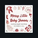 Wasserfarbe Niedlich Red Christmas Winter Baby Dus Serviette<br><div class="desc">Wasserfarbe Niedlich Red Christmas Winter Baby Showküche Napkins</div>