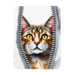 Wasserfarbe Niedlich Schöne moderne Katze Sammlung Magnet
