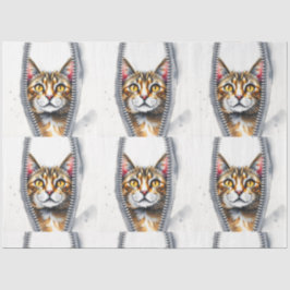 Wasserfarbe Niedlich Schöne moderne Katze Sammlung Seidenpapier