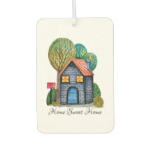 Wasserfarbe Niedliche Zuhause Sweet Zuhause Art