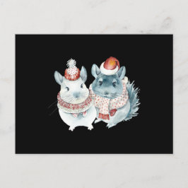 Wasserfarbe niedlicher Chinchillas Postkarte