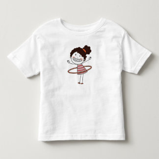 Wasserfarbe Niedliches Strichfigur-Mädchen Big Smi Kleinkind T-shirt