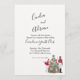 Wasserfarbe Nutcracker Ballett Tänzer Einladung