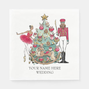 Wasserfarbe Nutcracker Ballett Tänzer Serviette