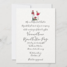 Wasserfarbe Nutcracker Thema Hochzeit Einladung