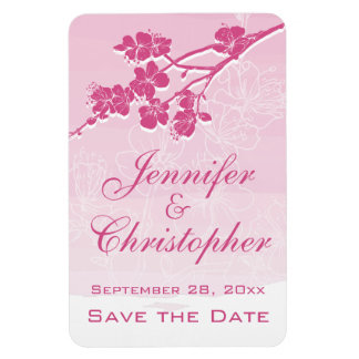 Wasserfarbe Ombre Rosa Frühlingssonne Save the Dat Magnet