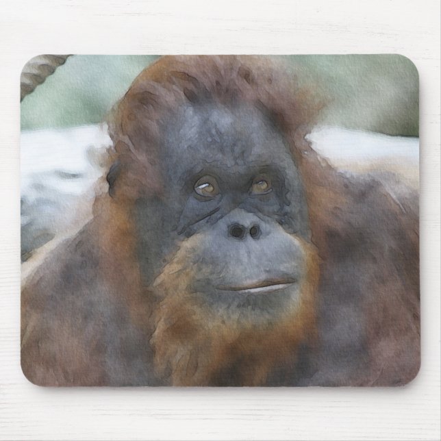 Wasserfarbe Orang Mousepad (Vorne)