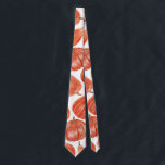 Wasserfarbe Orange Pumpkin Muster   Krawatte<br><div class="desc">Wasserfarbene rustikale Kürbismuster-Konstruktion</div>