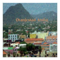 Wasserfarbe Oranjestad, Aruba