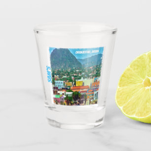 Wasserfarbe Oranjestad, Aruba Schnapsglas