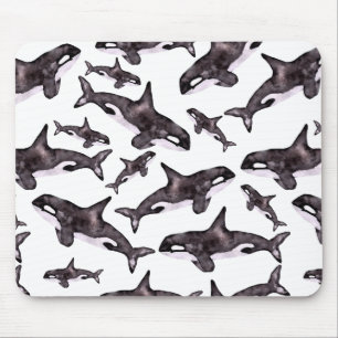 Wasserfarbe Orca Mousepad
