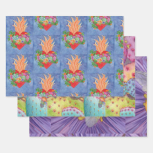 Wasserfarbe Original eines typischen Miranda Desig Geschenkpapier Set