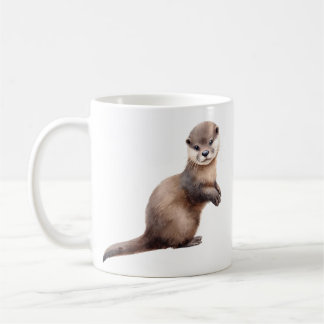 Wasserfarbe Otter Kaffeetasse