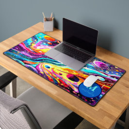 WASSERFARBE OUTER SPACE MONOGRAMM DESIGN SCHREIBTISCHUNTERLAGE