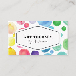 Wasserfarbe Paint Polka Dot Art Therapist Visitenkarte