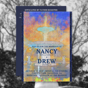 Wasserfarbe Park Fossilienmuseum Monte Brè Einladung