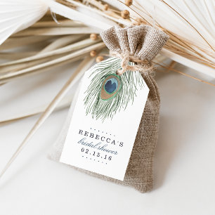 Wasserfarbe Peacock Feather Brautparty Gefallen Geschenkanhänger
