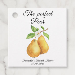 Wasserfarbe Perfektes Pear Floral Brautparty Geschenkanhänger