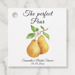 Wasserfarbe Perfektes Pear Floral Brautparty Geschenkanhänger