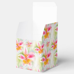 Wasserfarbe Peruanische Lily Alstroemeria Geschenk Geschenkschachtel