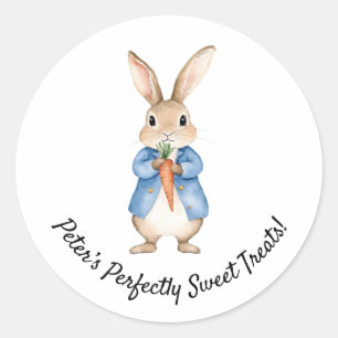 Wasserfarbe Peter Rabbit Garden Party Babydusche Runder Aufkleber