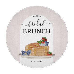 Wasserfarbe Pfannkuchen Brautparty Brunch Custom Schneidebrett