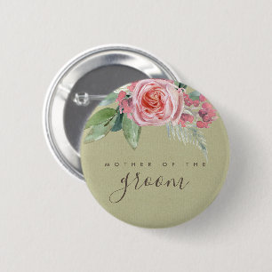 WASSERFARBE PINK BLUME FOLIAGE MUTTER DES GROSSEN BUTTON