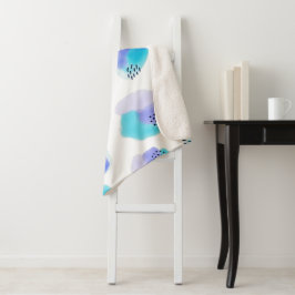 Wasserfarbe Pinselstriche Sherpa Blanket Sherpadecke
