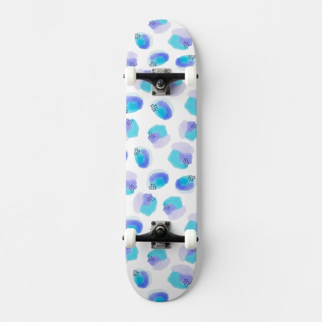 Wasserfarbe Pinselstriche Skateboard (Vorderseite)