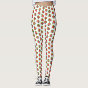 Wasserfarbe Poinsettia - Leggings Urlaub