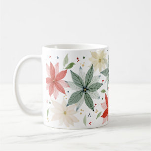 Wasserfarbe Poinsettia Urlaub Kaffeetasse