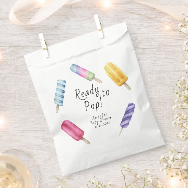 Wasserfarbe Popsim Babydusche Geschenktütchen (Ausgeschnitten)