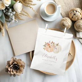 Wasserfarbe Pumpkin Boho Fall Floral Brautparty Geschenktütchen