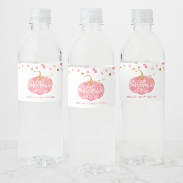 Wasserfarbe Pumpkin Glitzer Fall Girl Babydusche (Flaschen)