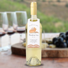 Wasserfarbe Pumpkin Kuchen Ahorn Blätter Erntedank Flaschenanhänger