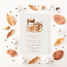 Wasserfarbe Pumpkin Latte & Candle Erntedank