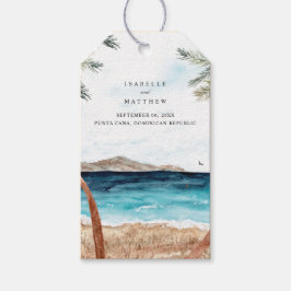 Wasserfarbe Punta Cana Tropical Beach Geschenkanhänger