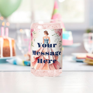 Wasserfarbe Quinceanera Feier Dosenglas