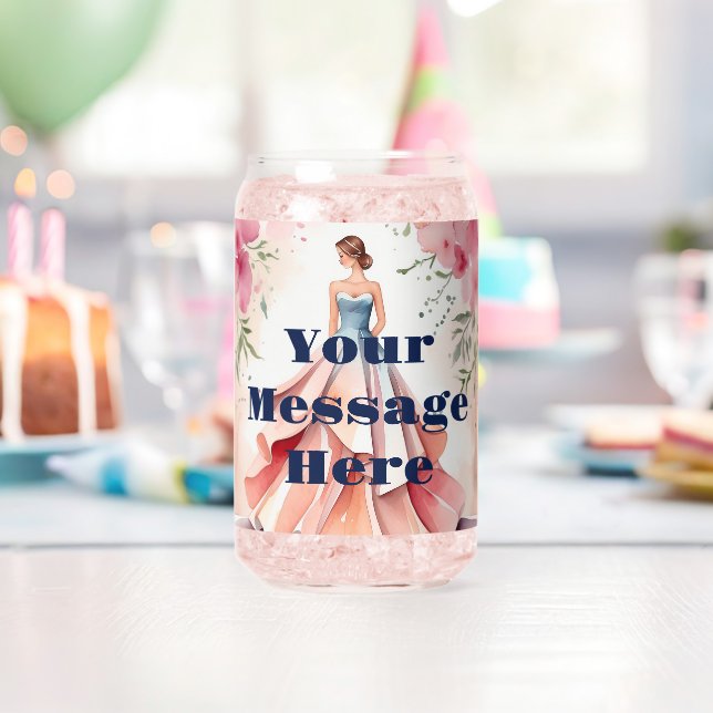 Wasserfarbe Quinceanera Feier Dosenglas (Insitu (Geburtstag))