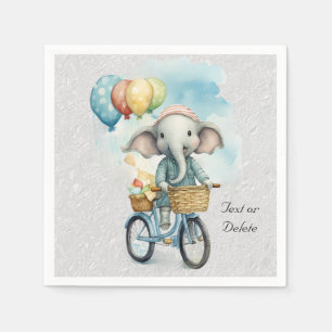 Wasserfarbe Radsport Elefant Napkins Serviette