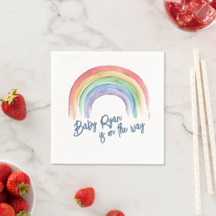 Wasserfarbe Regenbogen Kinderdusche Napkins Serviette