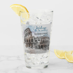 Wasserfarbe Rom, Italien Glas