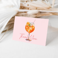 Wasserfarbe Rosa Aperol Spritz Brautparty