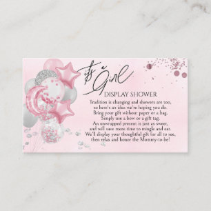 Wasserfarbe Rosa Ballons It's A Girl Dekoration Du Begleitkarte