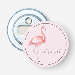 Wasserfarbe Rosa Flamingo Personalisiert Flaschenöffner